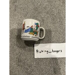 Vintage Mug Jim Benton "Mr Armchair Quarterback" 3.5" Papel Korea